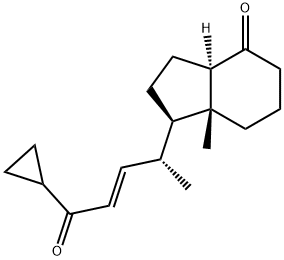 4H-Inden-4-one, 1-[(1R,2E)-4-cyclopropyl-1-methyl-4-oxo-2-buten-1-yl]octahydro-7a-methyl-, (1R,3aR,7aR)- Structure