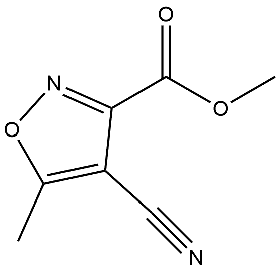 4-氰基-5-甲基异噁唑-3-羧酸甲酯, 2106989-69-7, 结构式