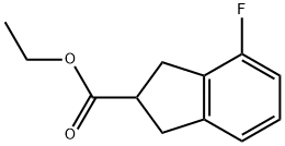 Ethyl 4-fluoro-2,3-dihydro-1H-indene-2-carboxylate Struktur