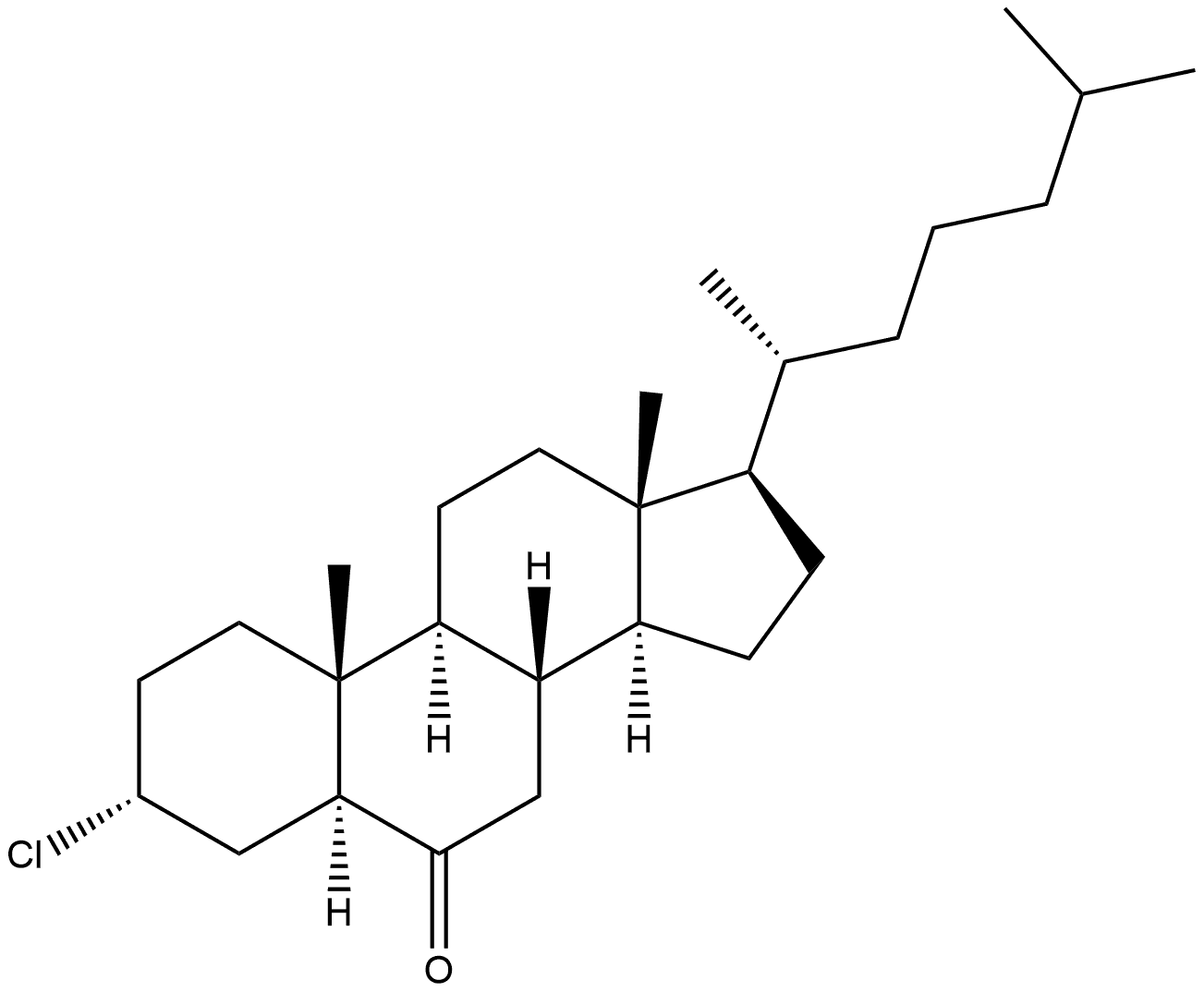 3α-Chloro-5α-cholestan-6-one,21072-86-6,结构式