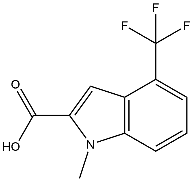 1-Methyl-4-(trifluoromethyl)indole-2-carboxylic Acid Structure