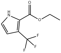 1H-Pyrrole-2-carboxylic acid, 3-(trifluoromethyl)-, ethyl ester 化学構造式