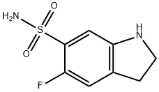 1H-Indole-6-sulfonamide, 5-fluoro-2,3-dihydro- Struktur