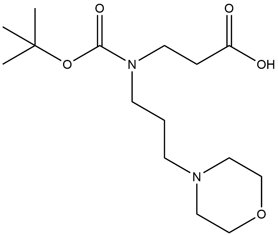 3-{[(t-Butoxy)carbonyl][3-(morpholin-4-yl)propyl]amino}propanoic acid Structure