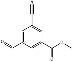 Benzoic acid, 3-cyano-5-formyl-, methyl ester 化学構造式