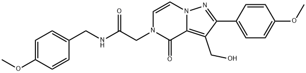 2-[3-(Hydroxymethyl)-2-(4-methoxyphenyl)-4-oxopyrazolo[1,5-a]pyrazin-5(4H)-yl]-N-(4-methoxybenzyl)acetamide|