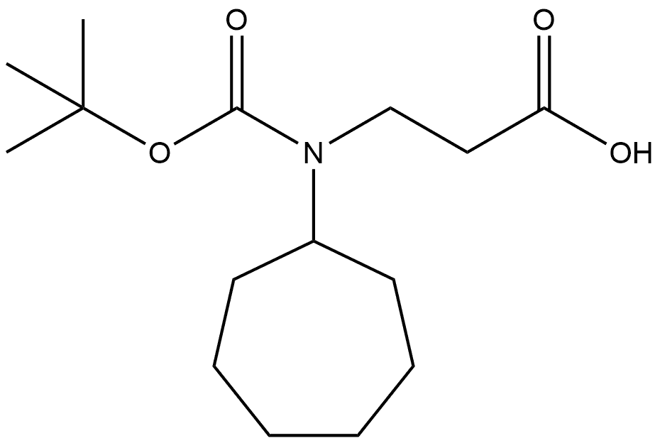 3-{[(t-Butoxy)carbonyl](cycloheptyl)amino}propanoic acid Structure