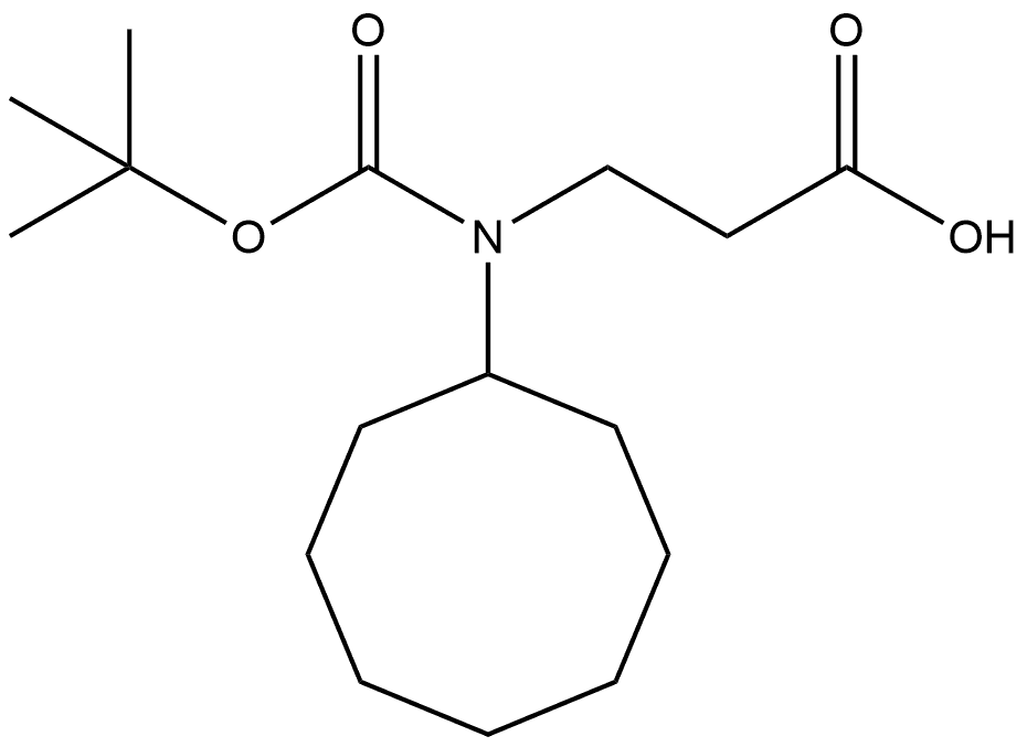 3-{[(t-Butoxy)carbonyl](cyclooctyl)amino}propanoic acid Structure