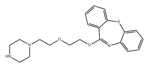 Dibenzo[b,f][1,4]thiazepine, 11-[2-[2-(1-piperazinyl)ethoxy]ethoxy]-,2108892-53-9,结构式