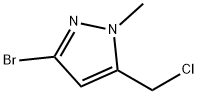 3-Bromo-5-(chloromethyl)-1-methyl-1H-pyrazole Structure