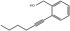 Benzenemethanol, 2-(1-hexyn-1-yl)- Structure