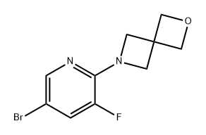 2-Oxa-6-azaspiro[3.3]heptane, 6-(5-bromo-3-fluoro-2-pyridinyl)- 化学構造式