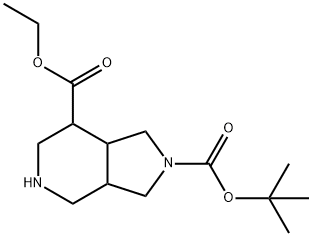 2H-Pyrrolo[3,4-c]pyridine-2,7-dicarboxylic acid, octahydro-, 2-(1,1-dimethylethyl) 7-ethyl ester Structure