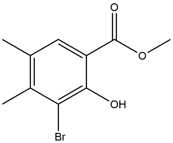 Methyl 3-bromo-2-hydroxy-4,5-dimethylbenzoate Structure