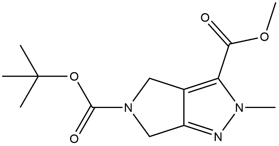 5-(1,1-Dimethylethyl) 3-methyl 2,6-dihydro-2-methylpyrrolo[3,4-c]pyrazole-3,5(4H)-dicarboxylate Structure