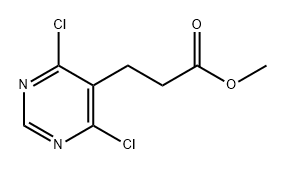 3-(4,6-二氯嘧啶-5-基)丙酸甲酯 结构式