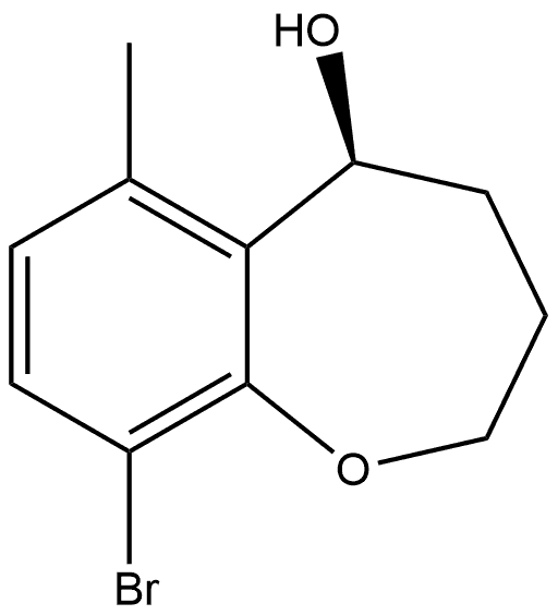 (S)-9-Bromo-2,3,4,5-tetrahydro-6-methyl-1-benzoxepin-5-ol Structure