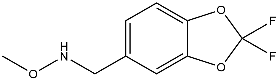 2,2-Difluoro-N-methoxy-1,3-benzodioxole-5-methanamine 结构式