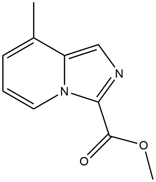 8-甲基咪唑并[1,5-A]吡啶-3-甲酸甲酯 结构式