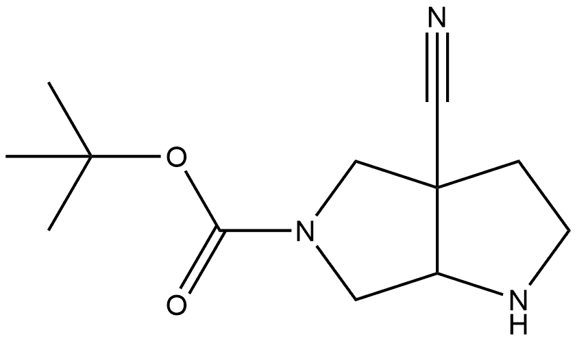 1,1-Dimethylethyl 3a-cyanohexahydropyrrolo[3,4-b]pyrrole-5(1H)-carboxylate 结构式
