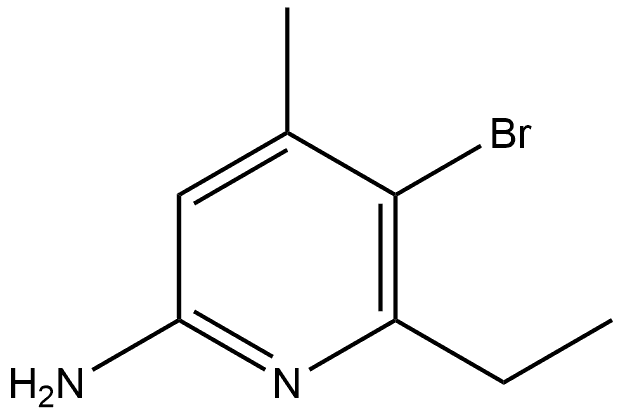5-溴-6-乙基-4-甲基吡啶-2-胺 结构式