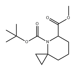 4-Azaspiro[2.5]octane-4,5-dicarboxylic acid, 4-(1,1-dimethylethyl) 5-methyl ester Structure