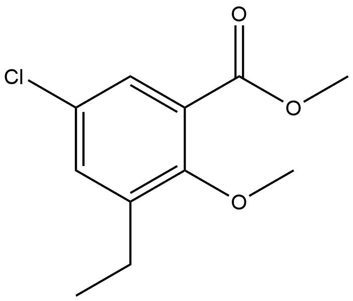 Methyl 5-chloro-3-ethyl-2-methoxybenzoate Structure