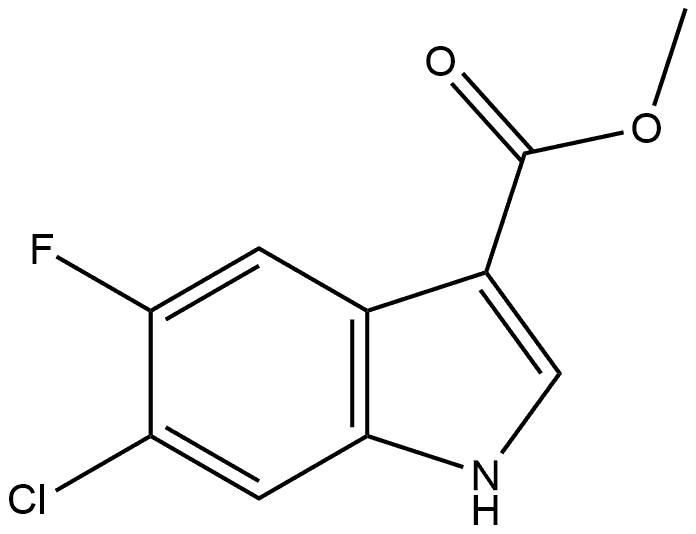Methyl 6-chloro-5-fluoro-1H-indole-3-carboxylate 结构式