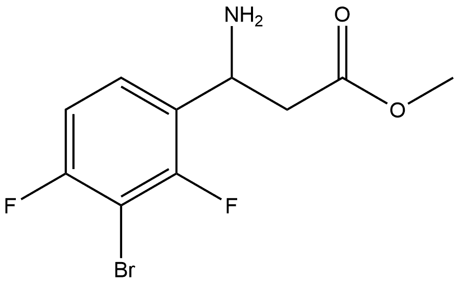 methyl 3-amino-3-(3-bromo-2,4-difluorophenyl)propanoate Struktur