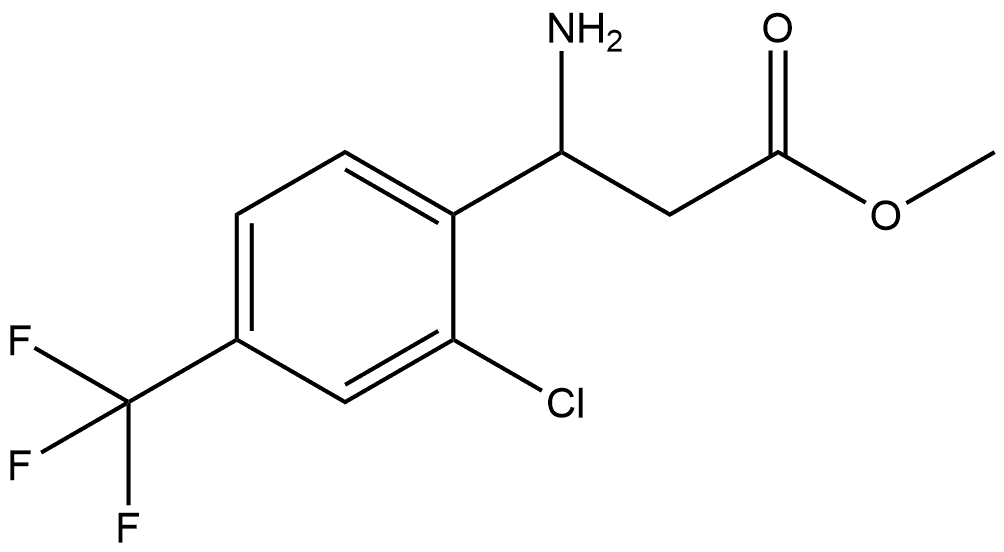 Benzenepropanoic acid, β-amino-2-chloro-4-(trifluoromethyl)-, methyl ester Struktur