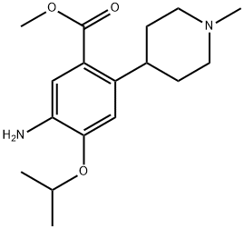methyl 5-amino-4-isopropoxy-2-(1-methylpiperidin-4-yl)benzoate Structure