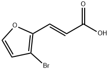 (E)-3-(3-溴呋喃-2-基)丙烯酸 结构式