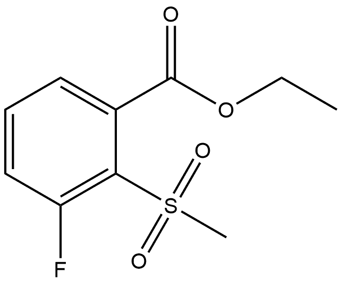 Ethyl 3-fluoro-2-(methylsulfonyl)benzoate Struktur