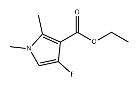 1H-Pyrrole-3-carboxylic acid, 4-fluoro-1,2-dimethyl-, ethyl ester Struktur