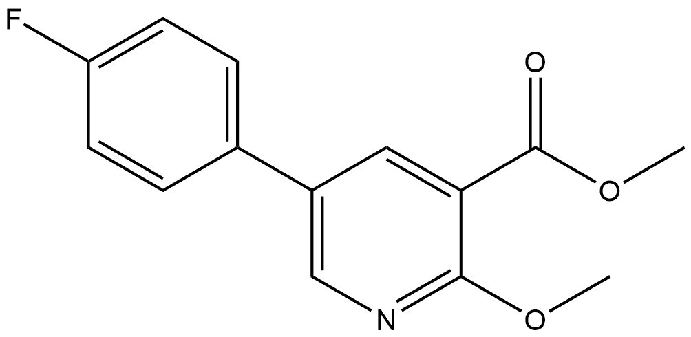 Methyl 5-(4-fluorophenyl)-2-methoxy-3-pyridinecarboxylate Struktur