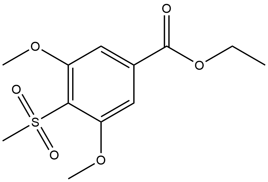 Ethyl 3,5-dimethoxy-4-(methylsulfonyl)benzoate Structure