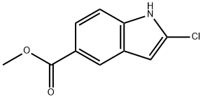 1H-Indole-5-carboxylic acid, 2-chloro-, methyl ester Struktur