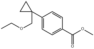 methyl 4-(1-(ethoxymethyl)cyclopropyl)benzoate Structure