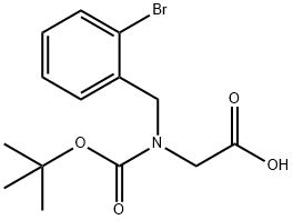 Glycine, N-[(2-bromophenyl)methyl]-N-[(1,1-dimethylethoxy)carbonyl]- Structure