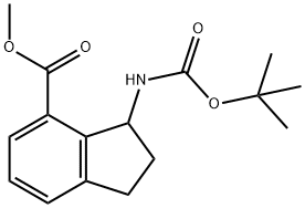1H-Indene-4-carboxylic acid, 3-[[(1,1-dimethylethoxy)carbonyl]amino]-2,3-dihydro-, methyl ester,2113815-29-3,结构式