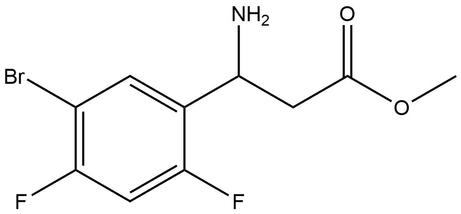 methyl 3-amino-3-(5-bromo-2,4-difluorophenyl)propanoate 结构式