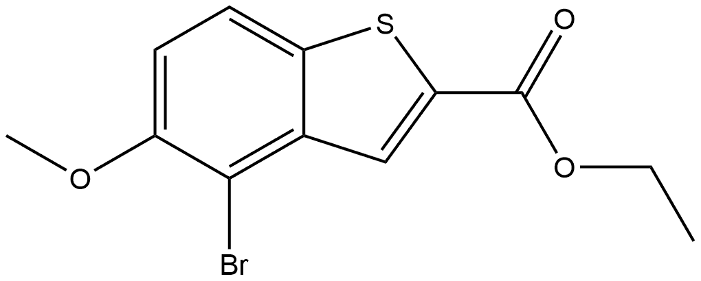 Ethyl 4-bromo-5-methoxybenzo[b]thiophene-2-carboxylate 结构式