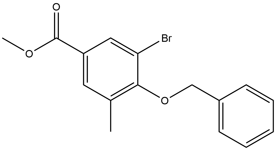 Methyl 3-bromo-5-methyl-4-(phenylmethoxy)benzoate Structure