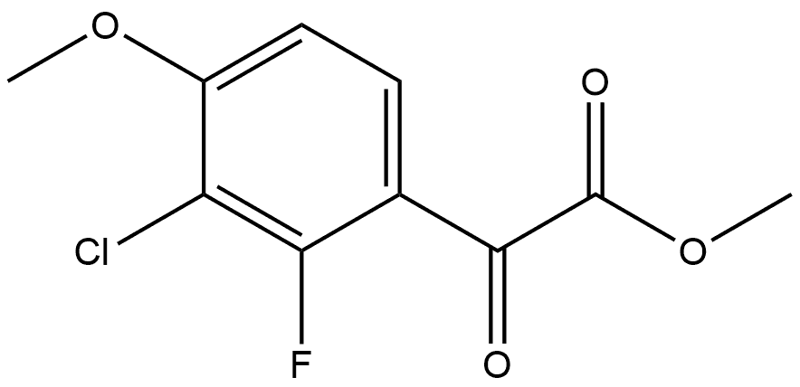 Methyl 3-chloro-2-fluoro-4-methoxy-α-oxobenzeneacetate 结构式