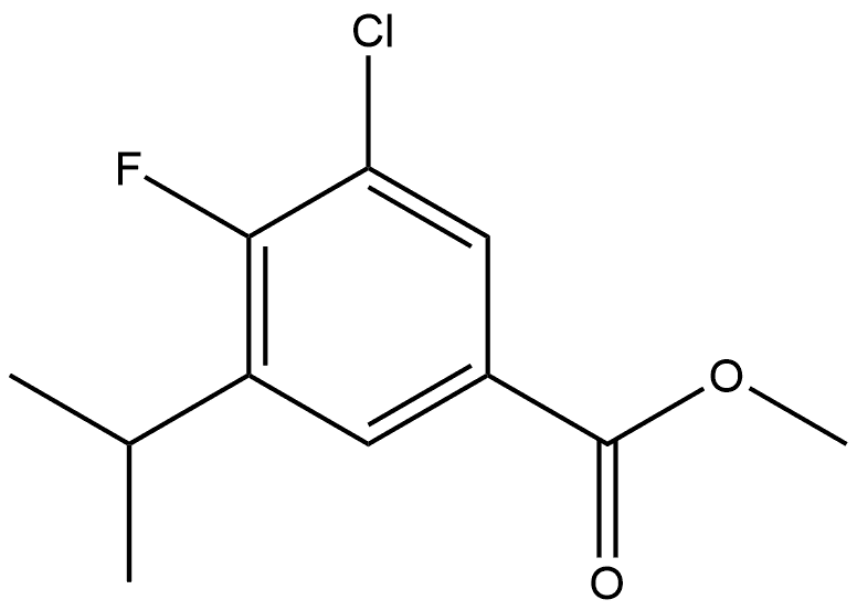 Methyl 3-chloro-4-fluoro-5-(1-methylethyl)benzoate 化学構造式