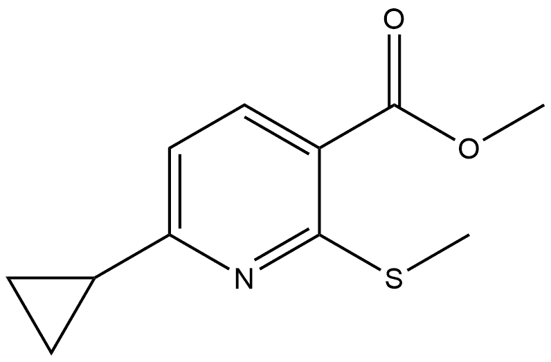 Methyl 6-cyclopropyl-2-(methylthio)-3-pyridinecarboxylate 结构式