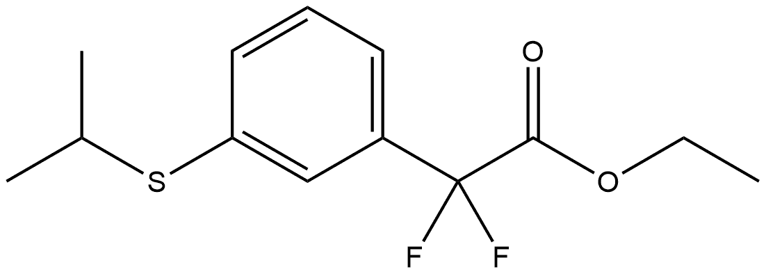 Ethyl α,α-difluoro-3-[(1-methylethyl)thio]benzeneacetate Structure