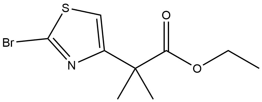 Ethyl 2-bromo-α,α-dimethyl-4-thiazoleacetate Structure