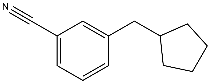 Benzonitrile, 3-(cyclopentylmethyl)- Structure