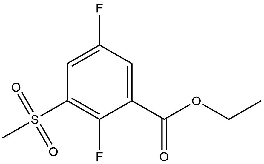 Ethyl 2,5-difluoro-3-(methylsulfonyl)benzoate Structure